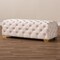 Baxton Studio Avara Beige Velvet Upholstered Gold Finished Tufted Bench Ottoman 154-9369 - alternate 4